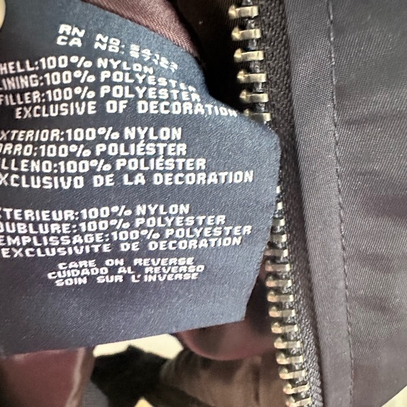 Tommy Hilfiger Black Bomber Jacket XL Navy Blue Zip - Picture 9 of 9